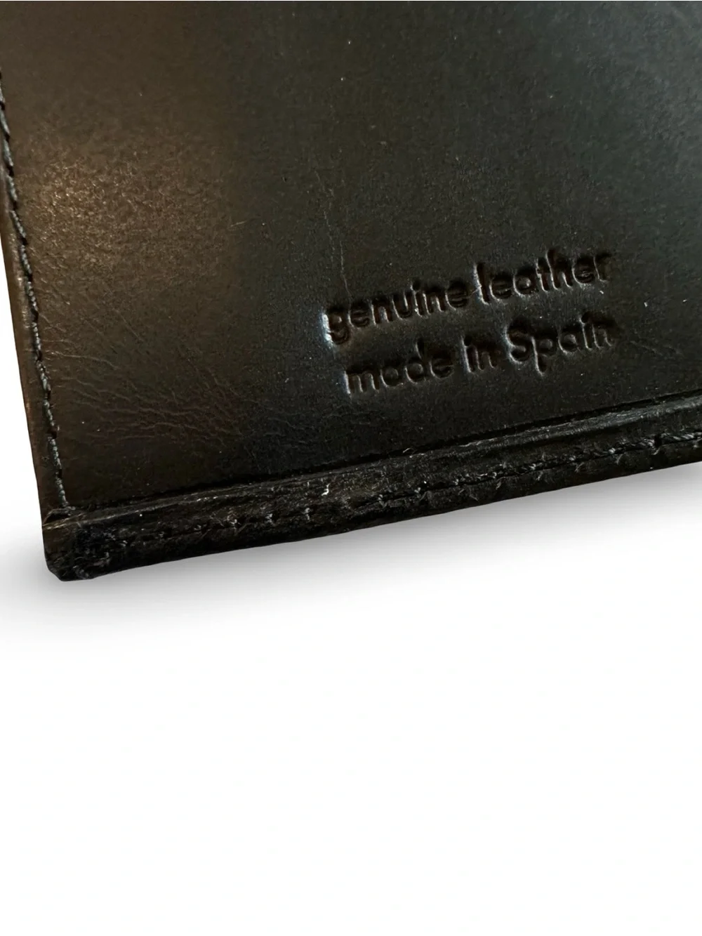 Calvin Klein Premium made in Spain Black Embossed Leather Long Wallet Unisex